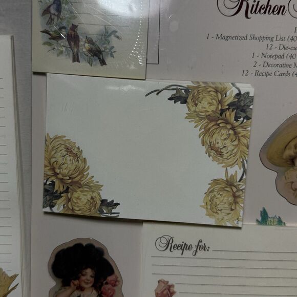 VTG Victorian Kitchen Set Shopping List, Labels, Notepad, Magnets, Recipe Cards - Picture 9 of 16